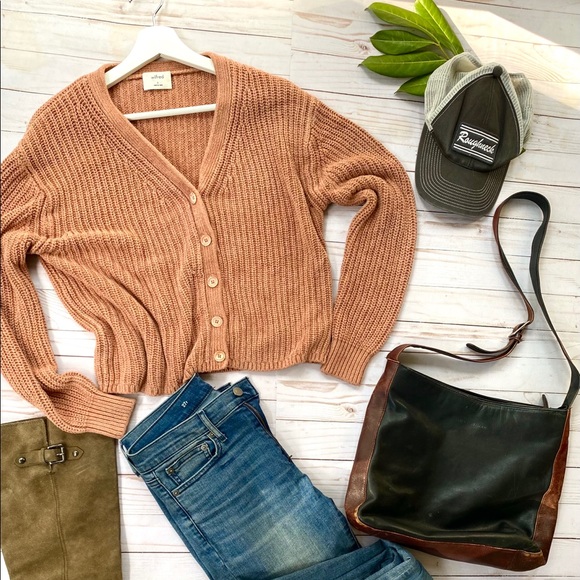 Wilfred chenille cardigan &Gap high rise jeans set